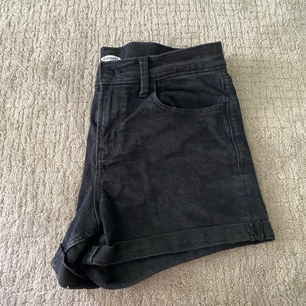 🔅size 10 black denim shorts🔅